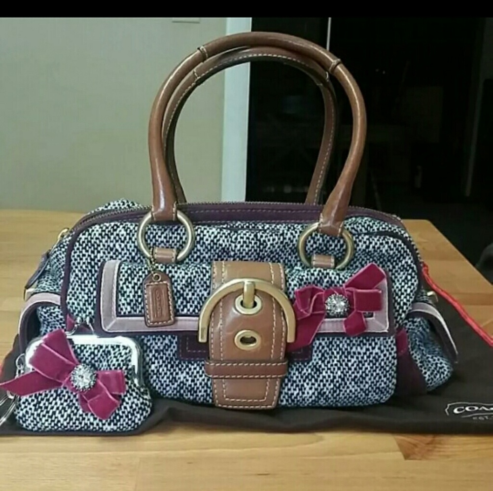 Vintage Coach Tweed Bag